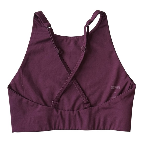 Girlfriend Collective Topanga Halter Crossback Bra in Plum Purple Women’s XS - Picture 4 of 6